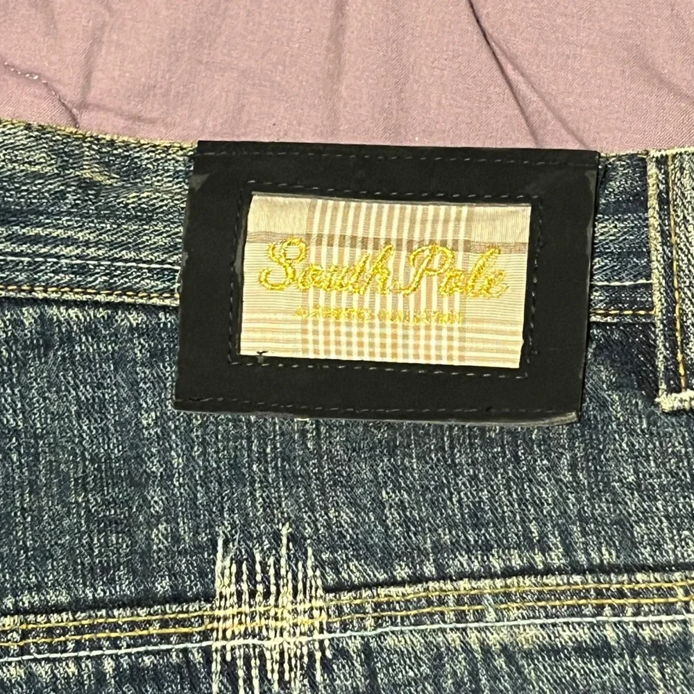 NWT Southpole Authentic Collection Baggy Jeans Embroidered Crest Mens 36x34
